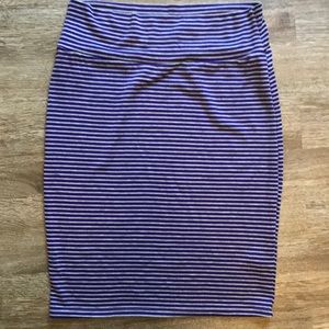 LuLaRoe Cassie Skirt Purple & Gray